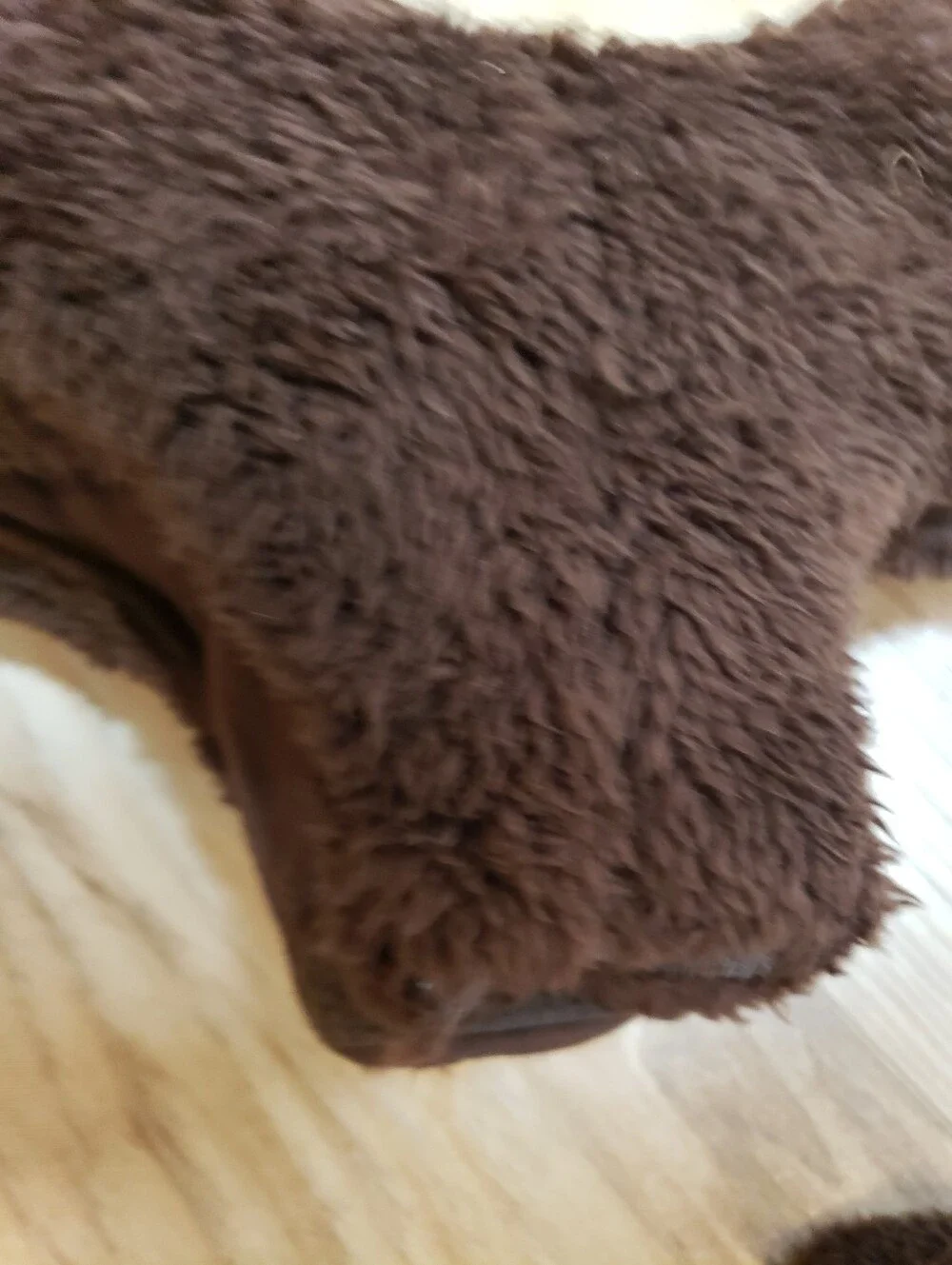 Brown Plush Fluffy Easy On Monkey Body Costume Matching Hat And Slippers 6-18 M